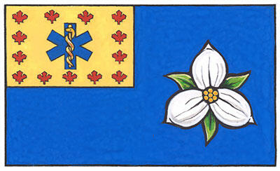 Drapeau des Chefs paramédics du Canada (Ontario)